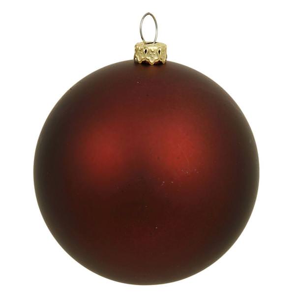 6" Burgundy Matte Ball Ornament
