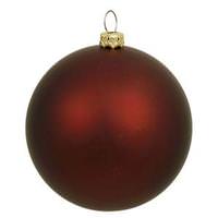 Vickerman 6" Burgundy Matte Ball Ornament