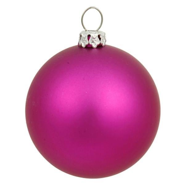 6" Magenta Matte Ball Ornament