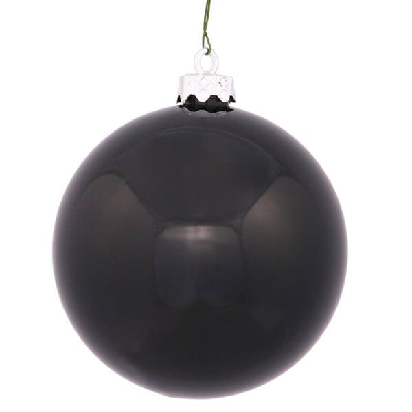 2.4" Black Shiny Ball Ornament (60 pack)