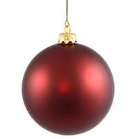 Vickerman 3" Burgundy Matte Finish Ball Ornament (32 pack)