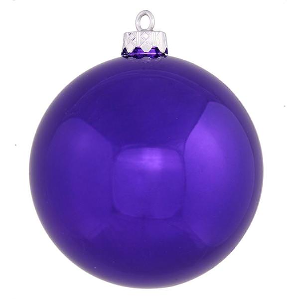 3" Purple Shiny Finish Ball Ornament (32 pack)