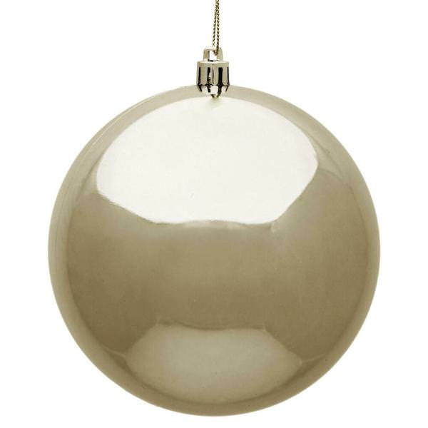 3" Champagne Shiny Finish Ball Ornament (32 pack)