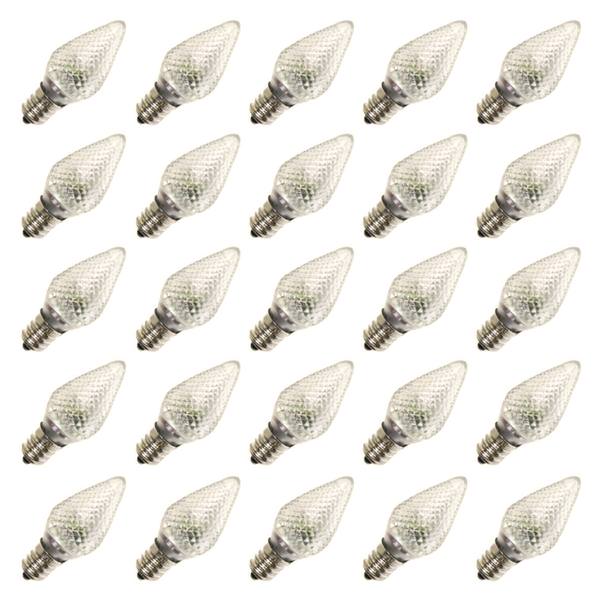 C7 Candelabra Screw Base Cool White LED (25 pack)