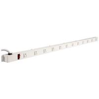Vickerman 4' White 12 Outlet Bar with 6' Lead Plug