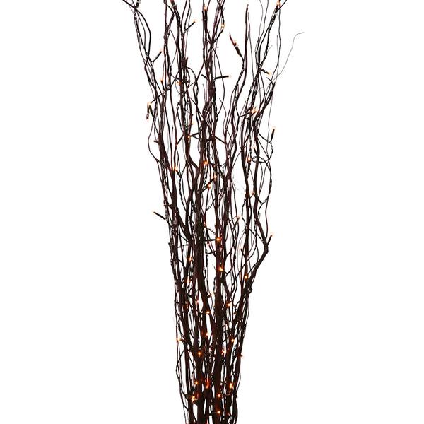 40" Artificial Brown Electric Lighted Branches (100 Clear Seed Lights)