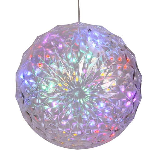 6" Multi-Color Crystal Ball Hanging LED Christmas Light