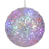View 6" Multi-Color Crystal Ball Hanging LED Christmas Light