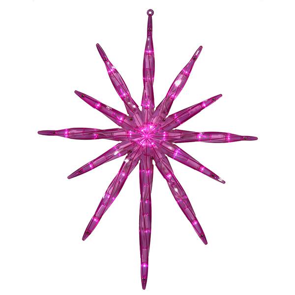 17" 35 Light Pink Starburst LED Christmas Light
