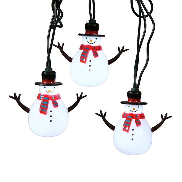 10 Light Snowman LED String Set with 24" Spacing