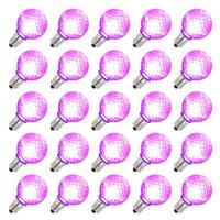 Vickerman 0.45 watt G30 Candelabra Screw Base Purple Faceted LED (25 pack)