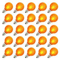 Vickerman 0.45 watt G30 Candelabra Screw Base Orange Faceted LED (25 pack)
