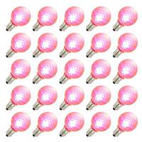 Vickerman 0.38 watt G30 Candelabra Screw Base Pink Faceted LED (25 pack)