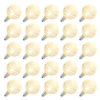 Vickerman G40 Candelabra Screw Base Warm White LED Faceted (25 pack)