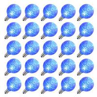 Vickerman G40 Candelabra Screw Base Blue LED Faceted (25 pack)