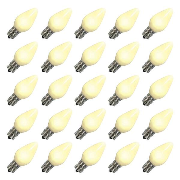 0.96 watt 130 volt C7 Candelabra Screw Warm White Twinkle LED (25 pack)