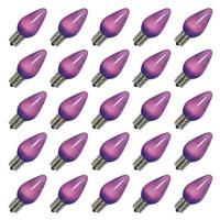 Vickerman 0.96 watt 130 volt C7 Candelabra Screw (E12) Ceramic Purple Twinkle LED (25 pack)
