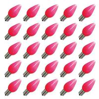 View 0.96 watt 130 volt C7 Candelabra Screw Pink LED (25 Pack)