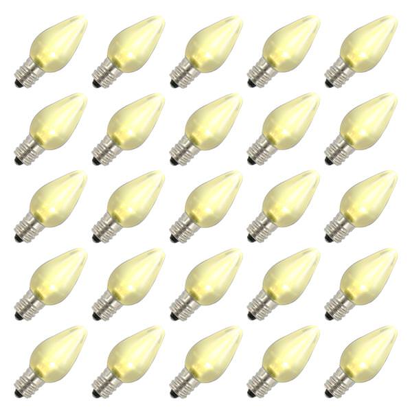 C7 Candelabra Screw Base Warm White LED Satin (25 pack)