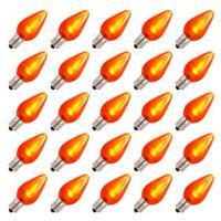 Vickerman C7 Candelabra Screw Base Orange LED Satin (25 pack)