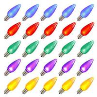 Vickerman C9 Candelabra Screw Base Multi-Color LED Ceramic Twinkle (25 pack)