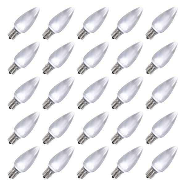 0.58 watt 130 volt C9 Intermediate Screw Pure White LED (25 pack)