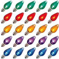 Vickerman C7 Candelabra Screw Base Transparent Multi-Color Twinkle LED (25 pack)