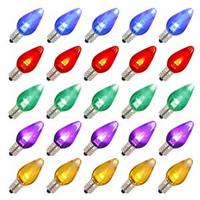 Vickerman C7 Candelabra Screw Base Multi-Color LED Transparent (25 pack)