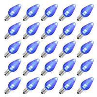 Vickerman C7 Intermediate Screw Base Blue Twinkle LED Transparent (25 pack)