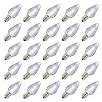 Vickerman C7 Candelabra Screw Base Pure White LED Transparent (25 pack)