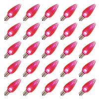 Vickerman C9 Intermediate Screw Base Transparent Pink LED Twinkle (25 pack)