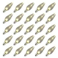 Vickerman C9 Candelabra Screw Base Warm White Twinkle LED Transparent (25 pack)