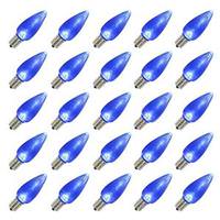 Vickerman C9 Candelabra Screw Base Blue LED Transparent Twinkle (25 pack)