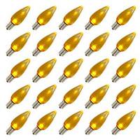 Vickerman C9 Candelabra Screw Base Yellow LED Transparent Twinkle (25 pack)