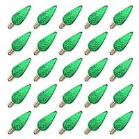 Vickerman C9 Intermediate Screw Base Green Faceted Twinkle LED (25 pack)