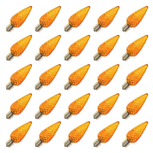 C9 Intermediate Screw Base Amber / Orange LED (25 pack)