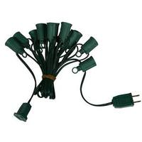 Vickerman 25 Light 25' Green Wire Empty C9 String with 12" Spacing