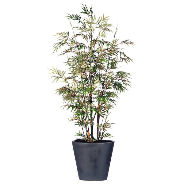 7' Black Artificial Bamboo Palm Tree