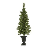 Vickerman 4' x 20" Artificial Potted Solar 100 Warm White Italian LED Lights
