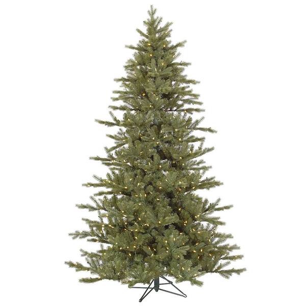 7.5' x 56" Artificial Austrian Fir 700 Warm White Italian LED Lights