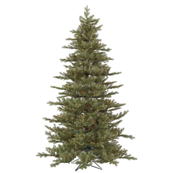 7.5' x 56" Artificial Austrian Fir 700 Multi-Color Lights
