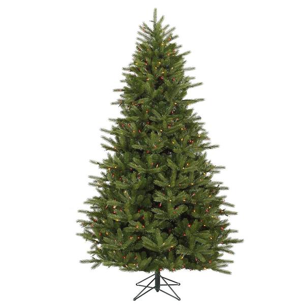 7.5' x 53" Artificial Medium Majestic Frasier 950 Multi-Color Lights
