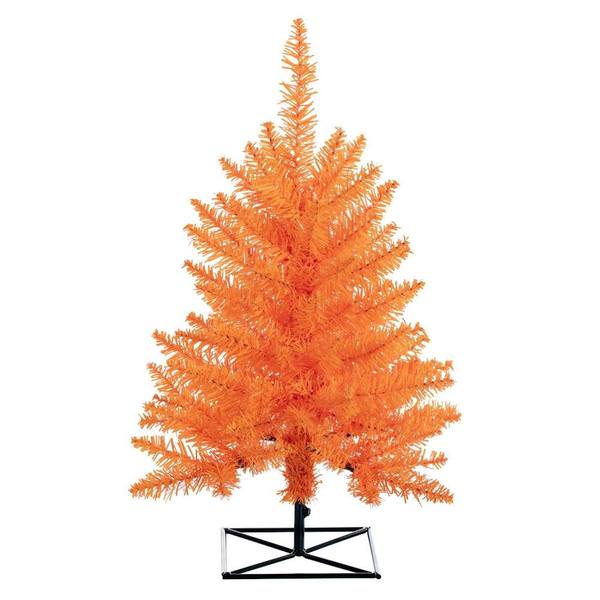 2' x 20" Artificial Orange Fir Tree Unlit