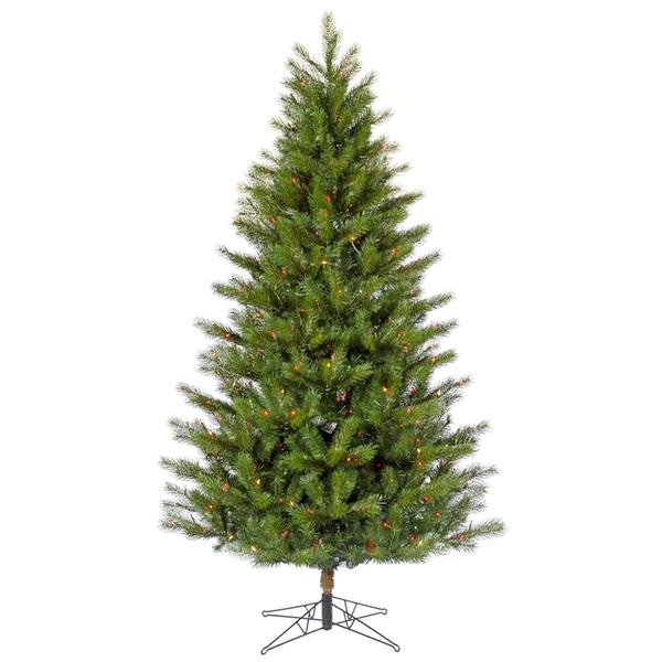 10' X 63" Artificial Slim Jack Pine 850 Multi-Color DuraLit Miniature Lights