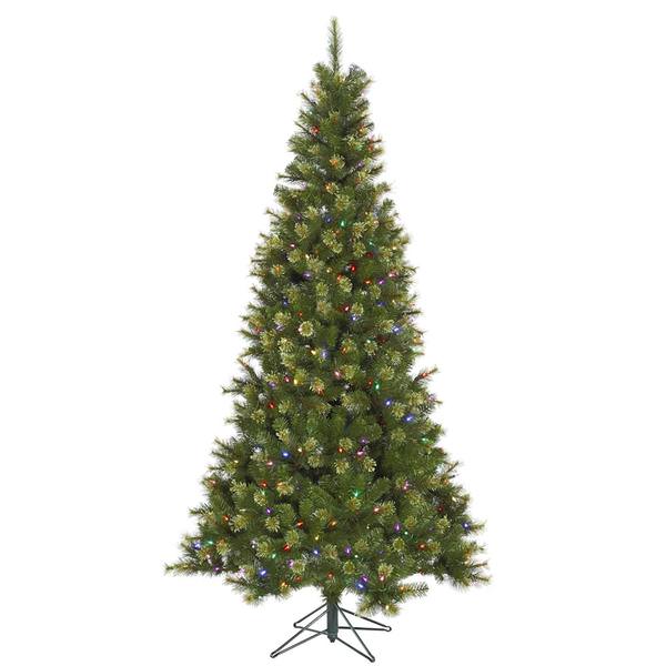 10' x 63" Artificial Slim Jack Pine 850 Multi-Color Italian LED Lights