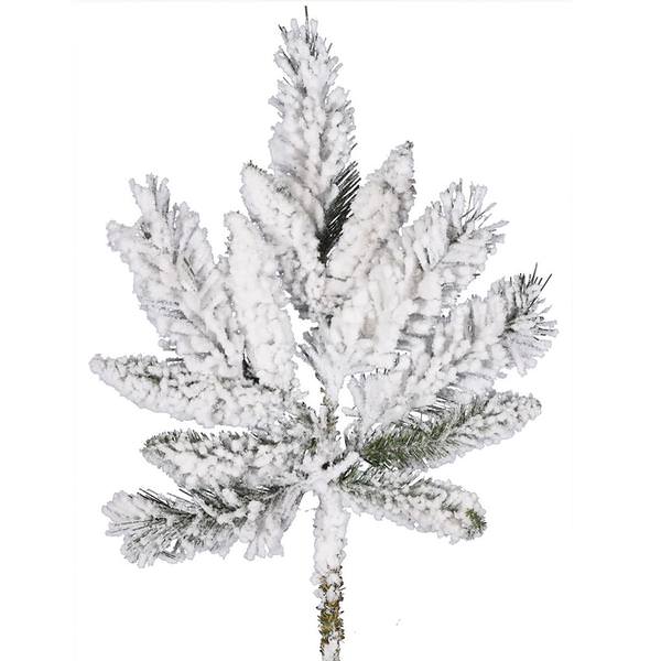 18" Artificial Flocked Snow Ridge Spray
