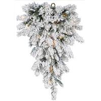 Vickerman 36" Artificial Snow Ridge Teardrop 50 Clear Lights