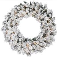 Vickerman 30" Artificial Flocked Snow Ridge 50 Clear DuraLit Miniature Lights