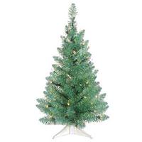 Vickerman 2' x 13" Turquoise Green Pine 35 Clear Miniature Lights