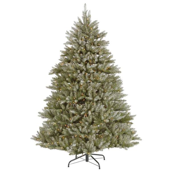 3' x 32" Artificial Frosted Hampton Fir 100 Clear Lights